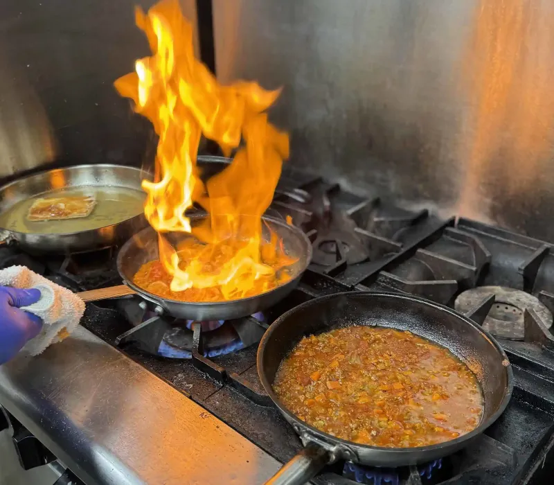 Greek Taverna Cook saganaki